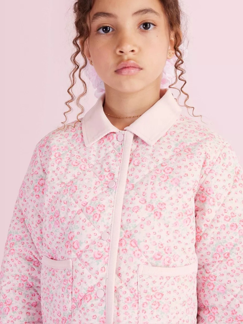NWT LoveShackFancy x Target Charlotte Roseheart Quilted Barn Jacket Pink Girls